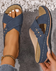 Helvano | Damen-Sandalen mit Keilabsatz