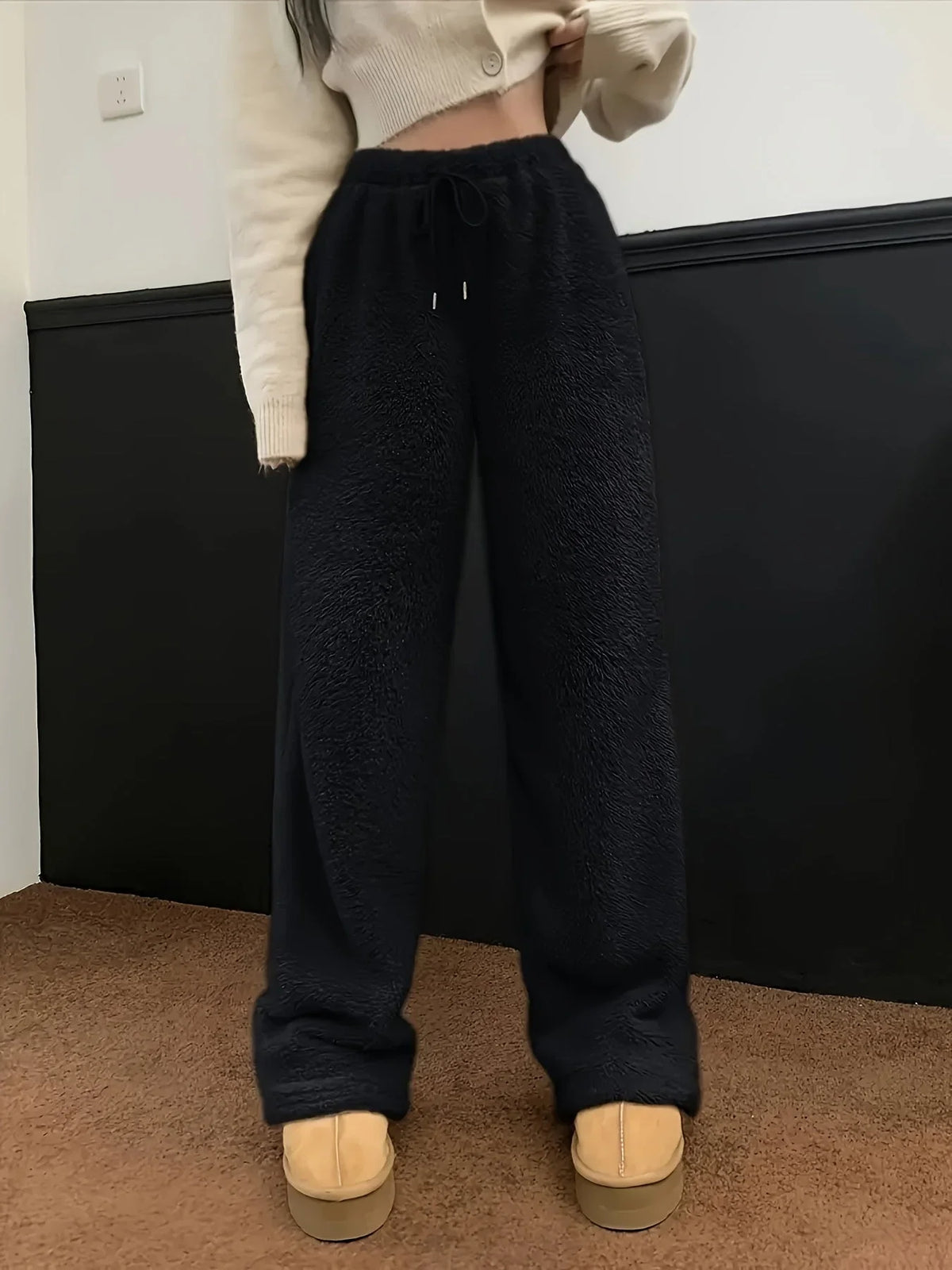 Helvano | Kuschelige Teddy-Fleece Loungehose für Damen