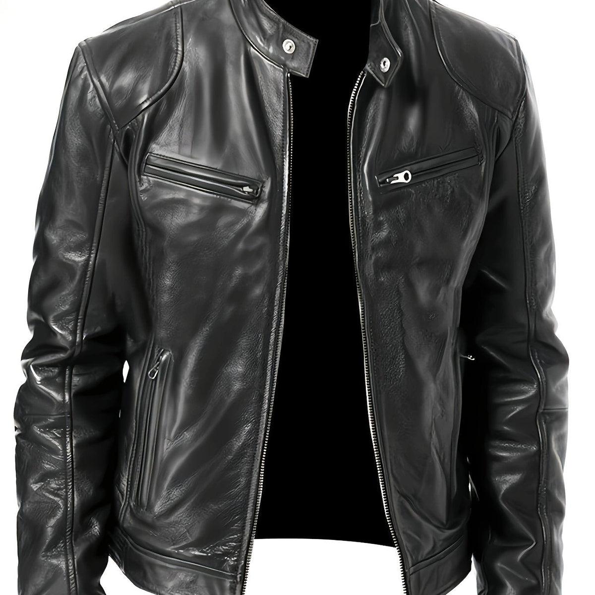 Helvano | Moto-Jacke mit Stehkragen für Herren