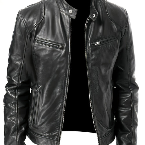 Helvano | Moto-Jacke mit Stehkragen für Herren