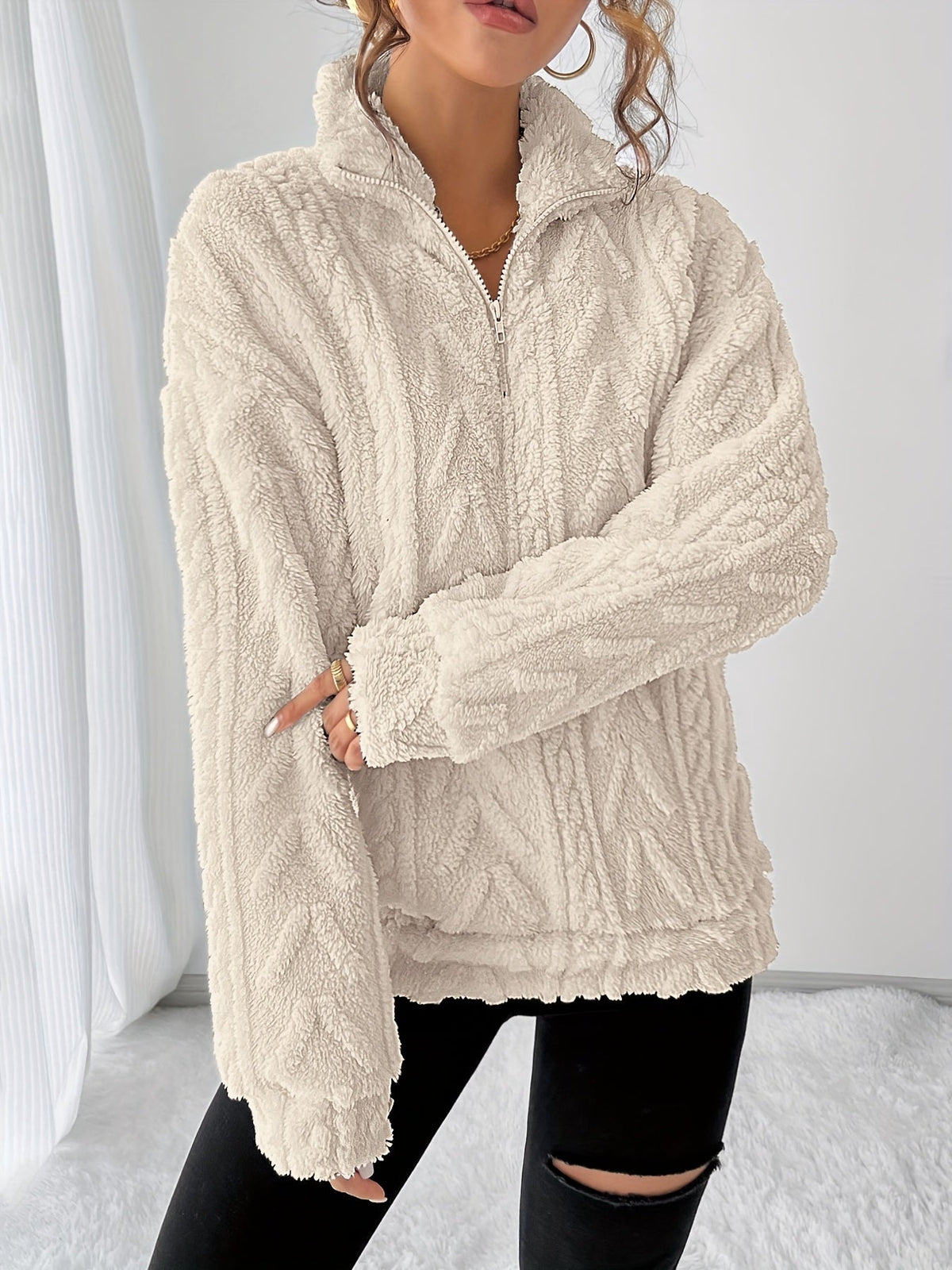 Helvano | Strukturierter Strickpullover für Damen