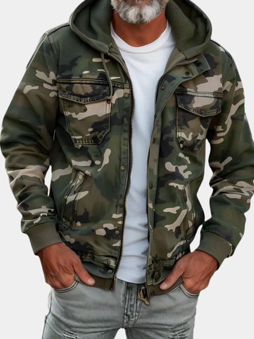Helvano | Herren Kapuzenjacke im Military-Look