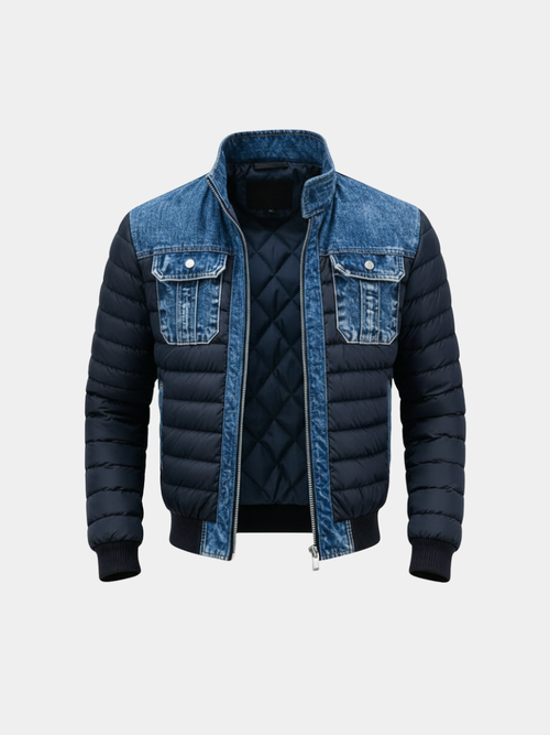 Helvano | Gefütterte Hybrid-Jeansjacke für Herren