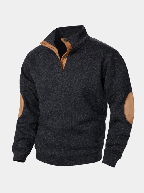 Helvano | Strickpullover mit Knopfleiste für Herren