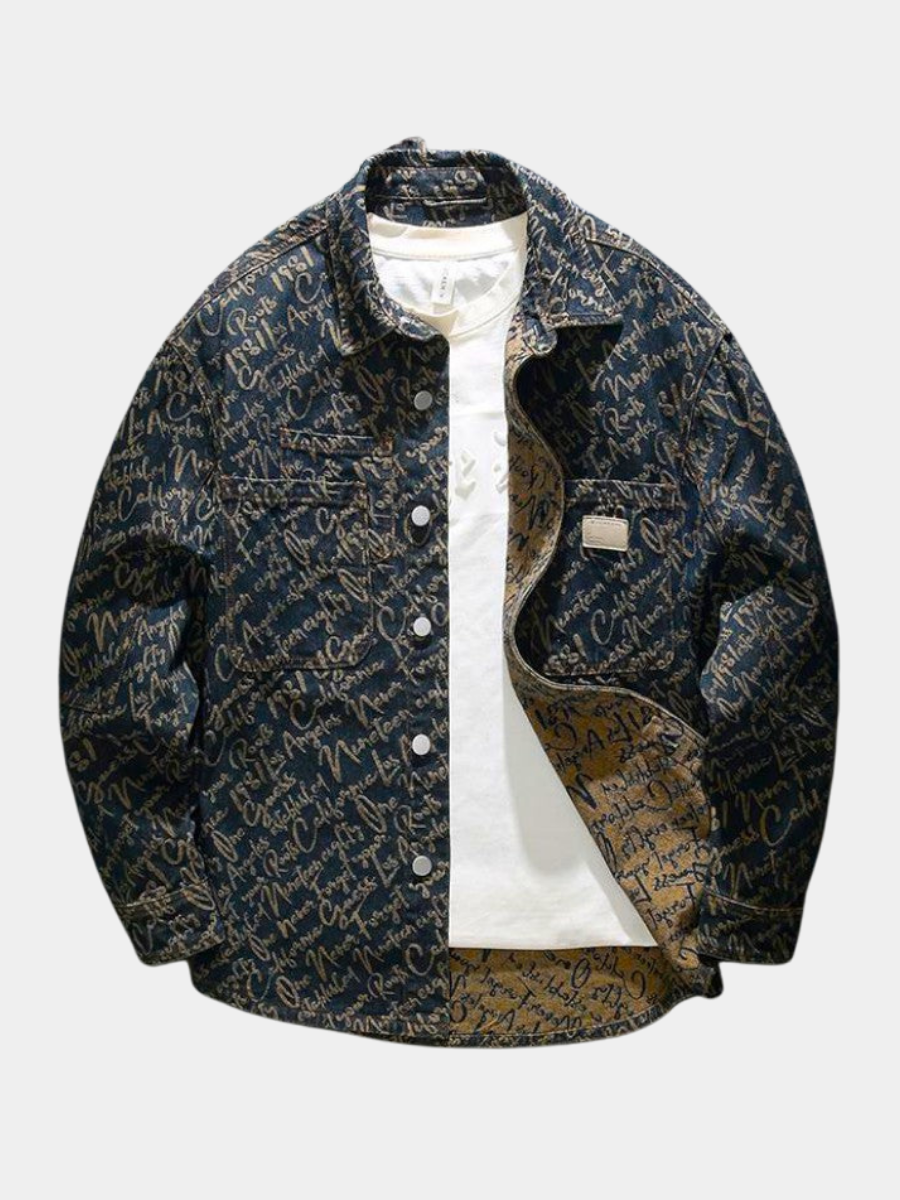 Helvano | Bestickte Jeansjacke für Herren