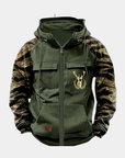 Helvano | Zip-Hoodie mit Multi-Taschen für Herren