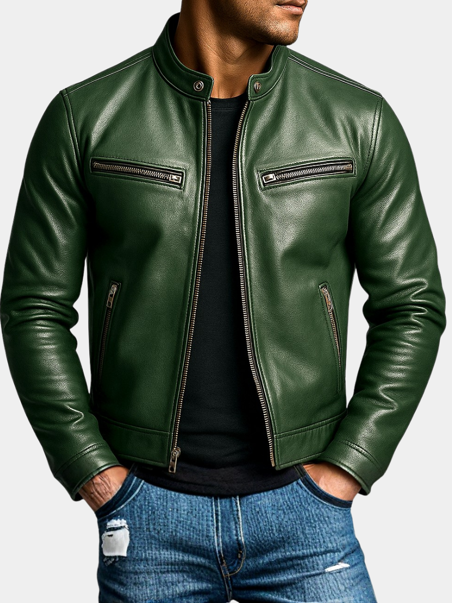 Helvano | Klassische Bikerjacke für Herren