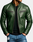 Helvano | Klassische Bikerjacke für Herren