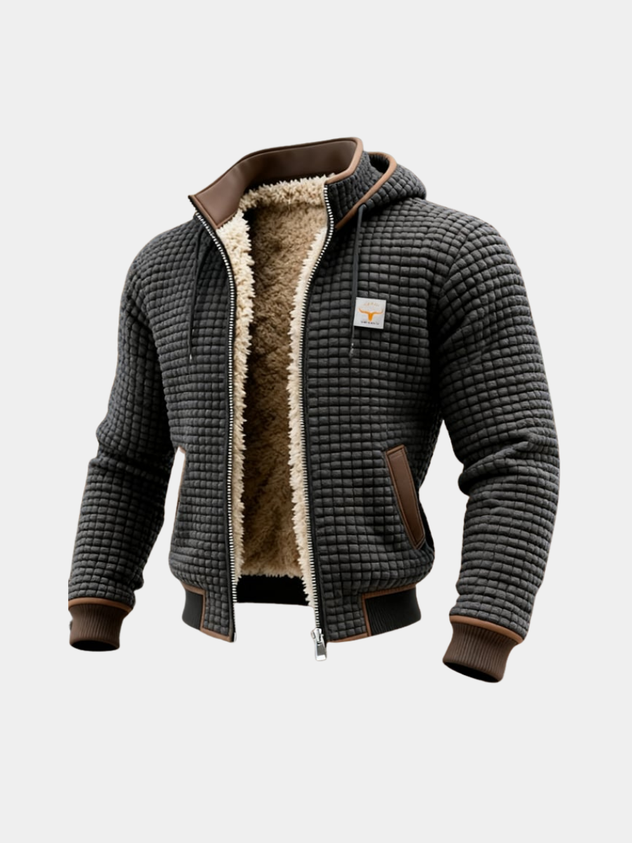 Helvano | Herren Waffelstrick-Jacke