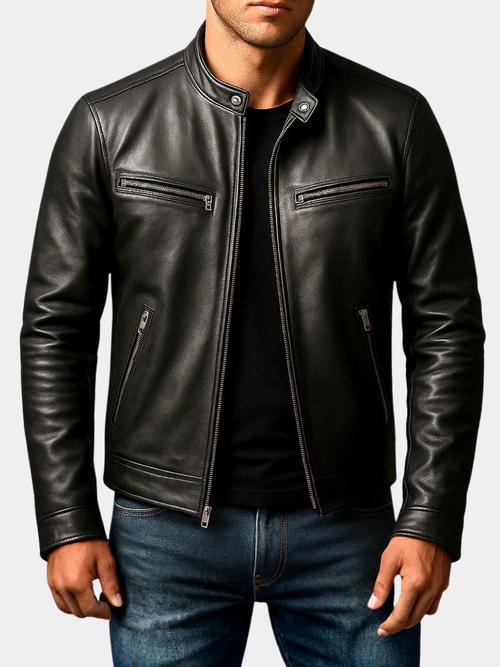 Helvano | Minimalistische Herren-Motorradjacke
