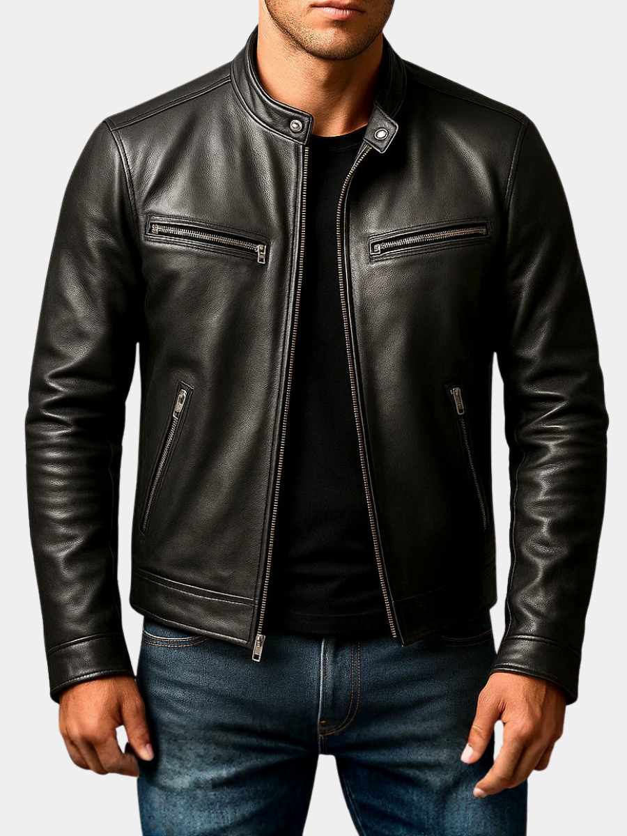 Helvano | Minimalistische Herren-Motorradjacke