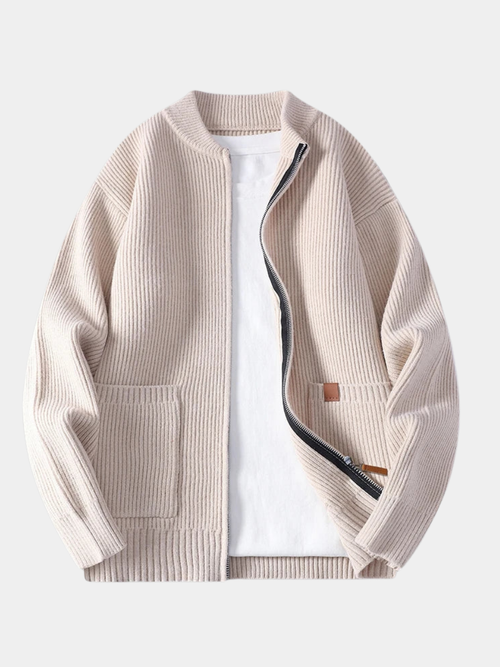 Helvano | Gerippte Zip-Jacke für Herren