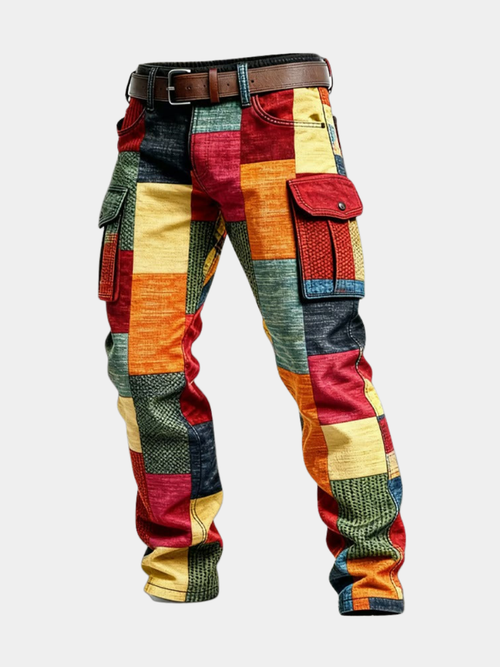 Helvano | Patchwork-Cargohose für Herren