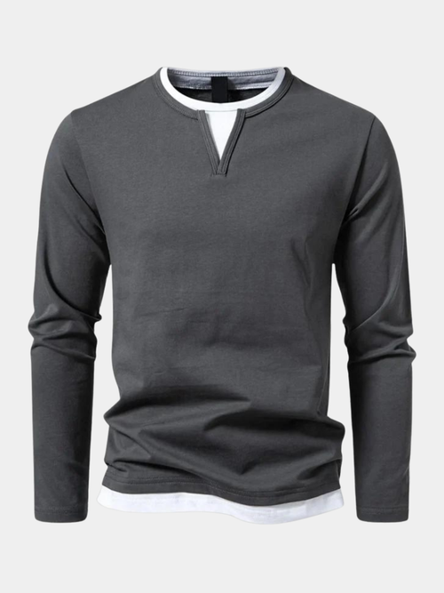 Helvano | V-Neck Feinstrick-Pullover für Herren