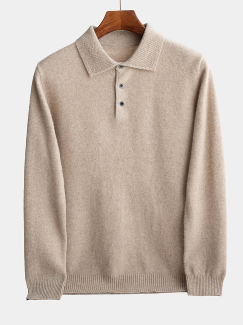 Helvano | Herren Polo-Pullover aus Wollmischung