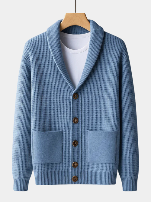 Helvano | Herren Strickjacke mit Knopfleiste