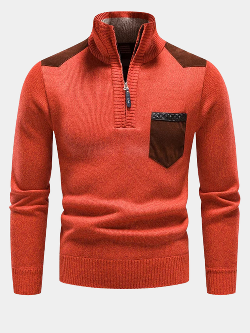 Helvano | Fleece-Pullover mit Zip für Herren