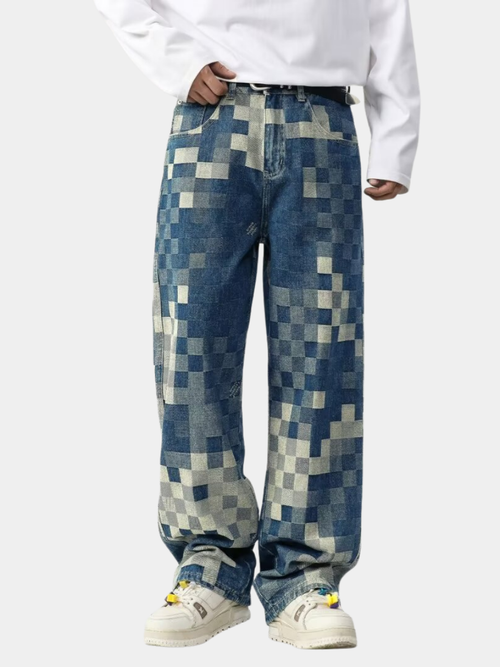 Helvano | Herren-Jeans mit Pixel-Effekt