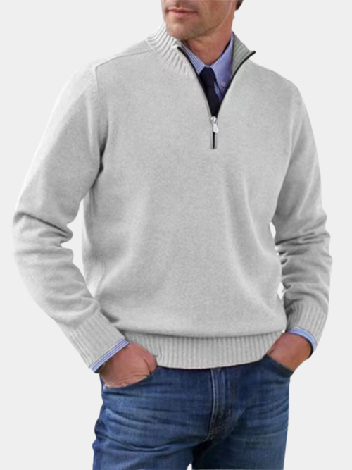 Helvano | Herren Troyer-Pullover mit Halbreissverschluss