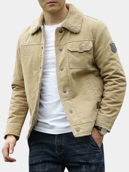 Helvano | Baumwolljacke mit Sherpa-Futter für Herren