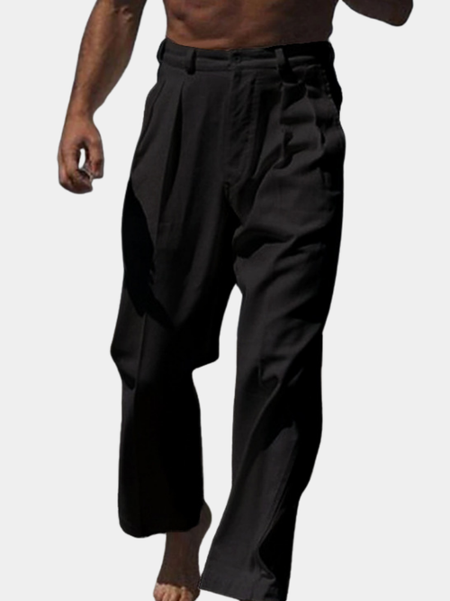 Helvano | Leinenhose mit weitem Bein für Herren