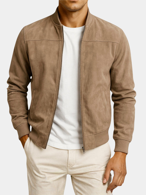 Helvano | Herren Bomberjacke in Wildlederoptik