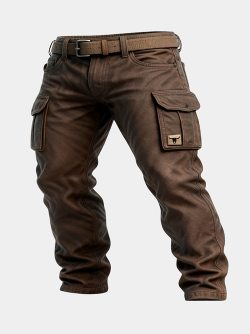 Helvano | Gefütterte Cargohose für Herren in Dunkelbraun