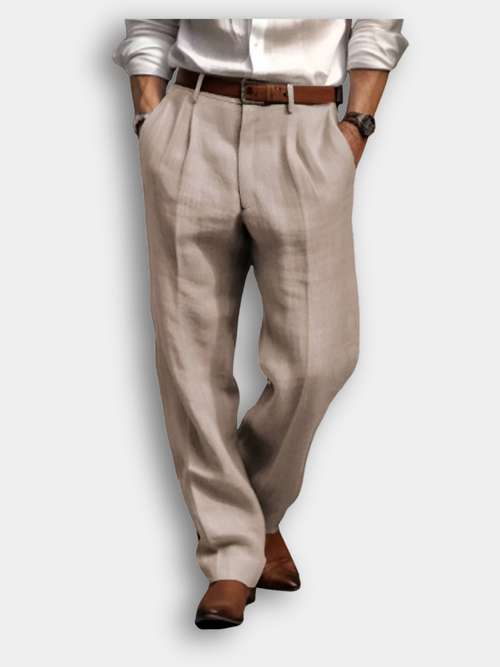 Helvano | Plissierte Leinenhose für Herren