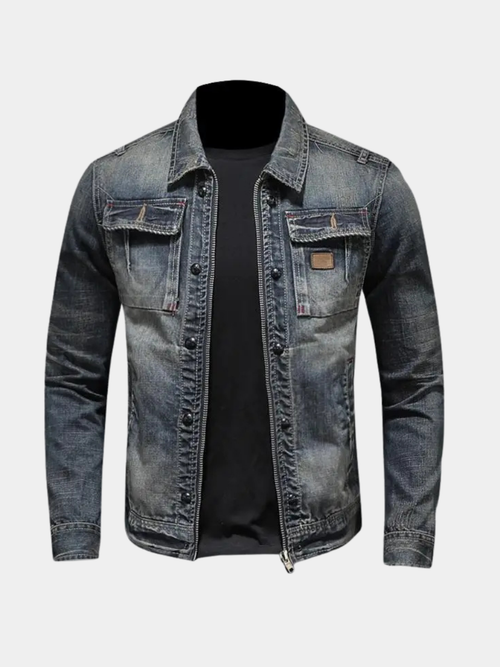 Helvano | Zip-Jeansjacke für Herren