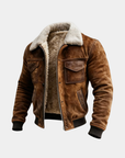 Helvano | Sherpa-gefütterte Jacke für Herren in Braun