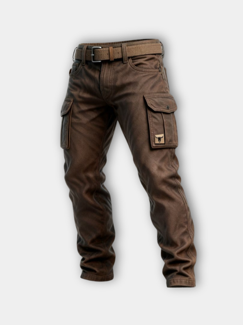 Helvano | Gefütterte Cargohose für Herren in Braun