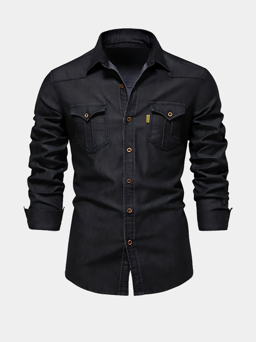 Helvano | Slim-Fit Jeanshemd für Herren