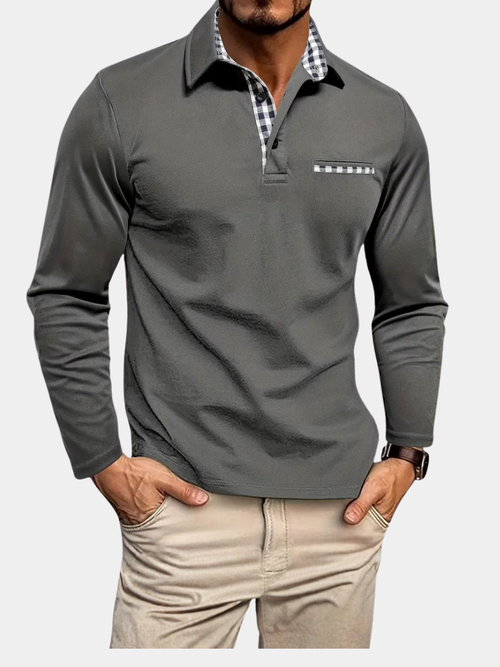 Helvano | Herren-Poloshirt mit langen Ärmeln