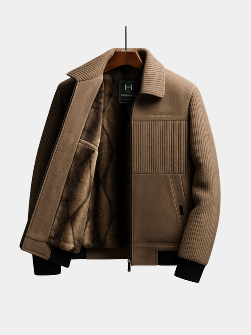 Helvano | Texturierte Zipp-Jacke für Herren