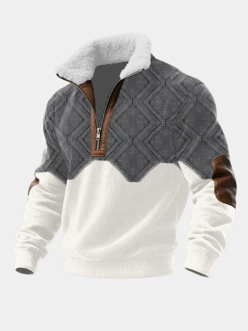 Helvano | Fleece-Pullover mit Stehkragen für Herren