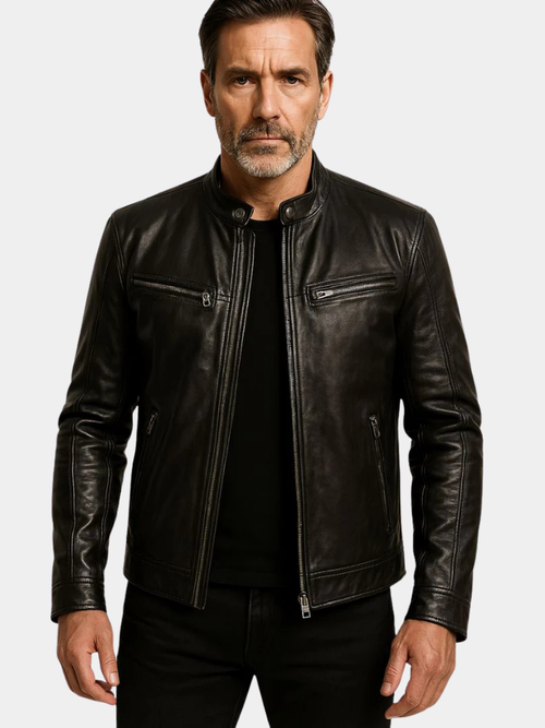 Helvano | Slim-Fit Herrenjacke mit Stehkragen