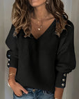 Helvano | Rippstrick-Pullover mit V-Ausschnitt