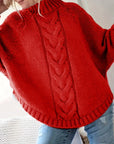 Helvano | Zopfstrick-Pullover mit Stehkragen für Damen