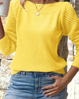 Helvano | Damen Strickpullover mit Ajour-Ärmeln