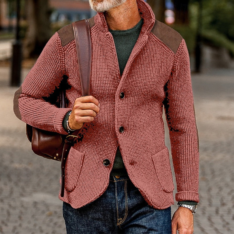 Helvano | Strukturierte Strickjacke für Herren