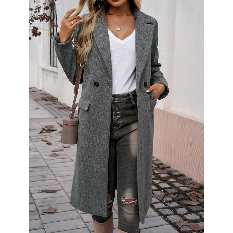 Helvano | Taillierter Longline-Mantel für Damen