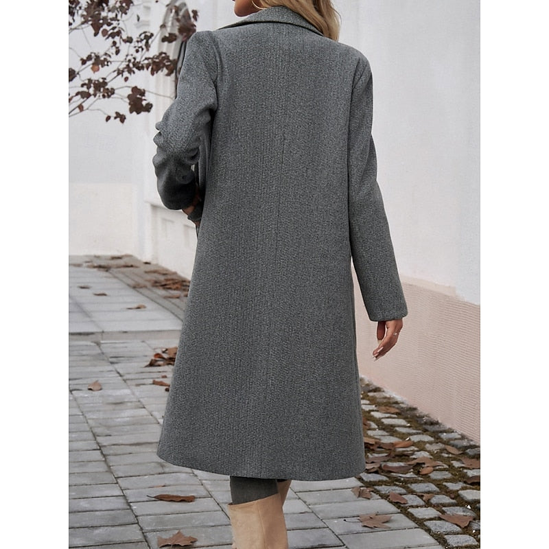 Helvano | Taillierter Longline-Mantel für Damen
