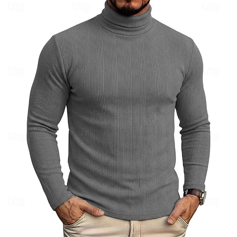 Helvano | Strukturierter Rollkragenpullover für Herren