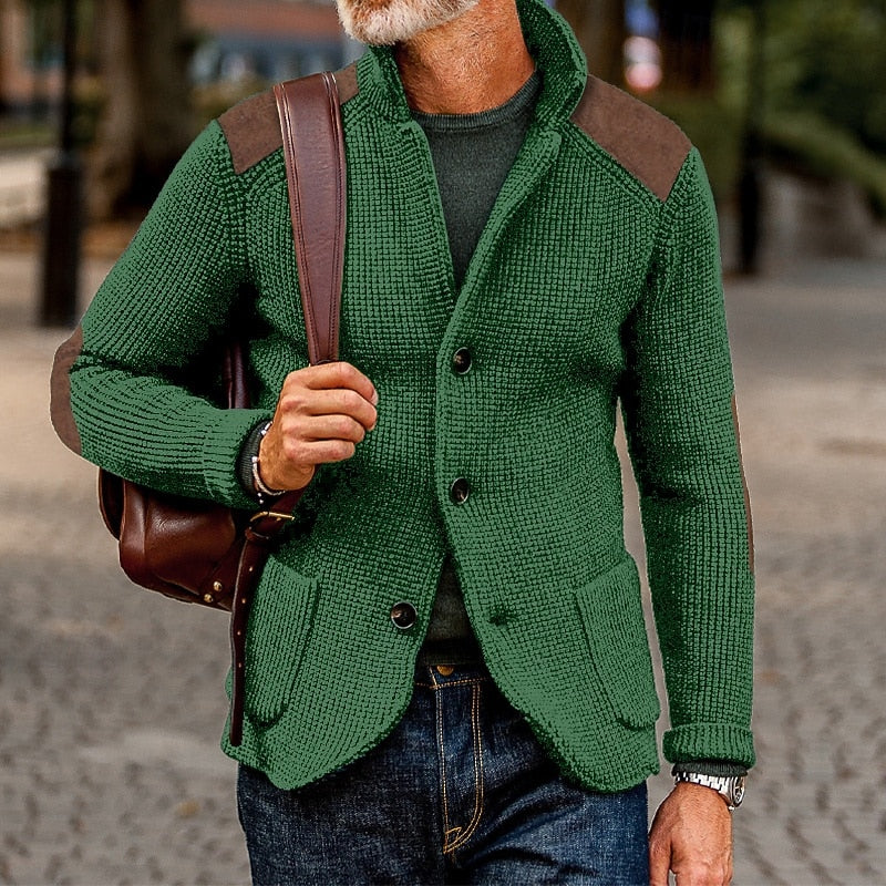 Helvano | Strukturierte Strickjacke für Herren
