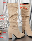 Helvano | Kniehohe Slouch-Stiefel mit Absatz für Damen