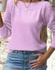Helvano | Damen Strickpullover mit Ajour-Ärmeln