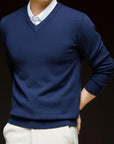 Helvano | Herren Strickpullover mit V-Ausschnitt