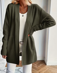 Helvano | Lockere offene Strickjacke für Damen
