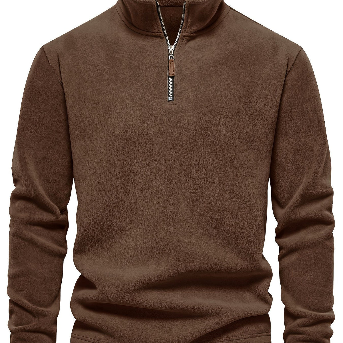 Helvano | Herren Strickpullover mit Stehkragen und Half-Zip