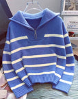 Helvano | Gestreifter Troyer-Pullover für Damen